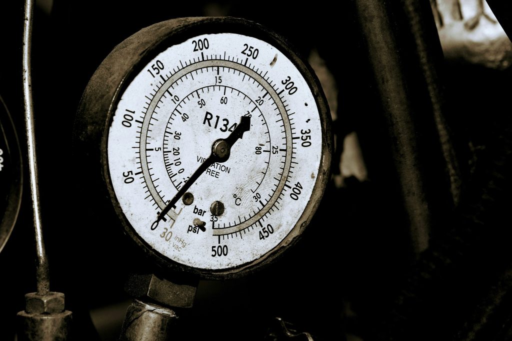 Captured this pressure gauge in a repair shop.