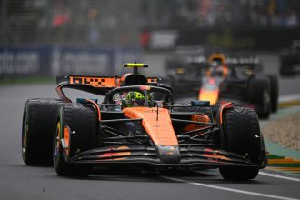 Lando Norris of Great Britain driving the (4) McLaren MCL39